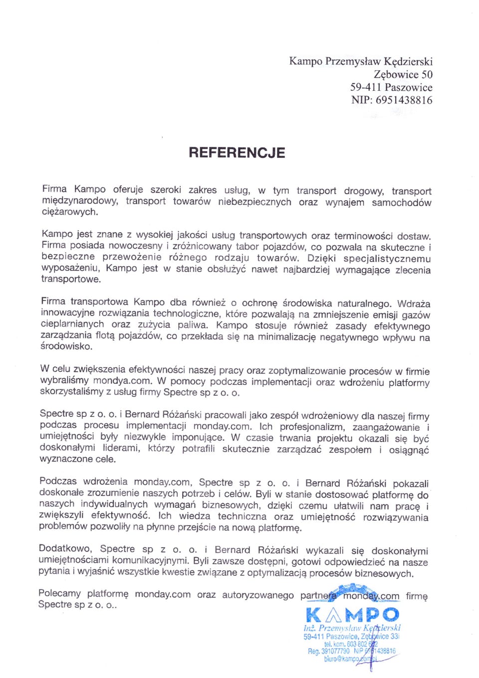 referencja Kampo